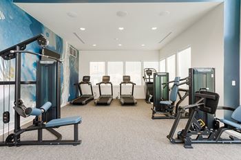 Fitness center with modern equipment